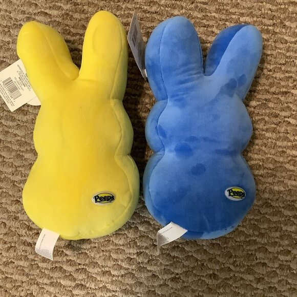 Peeps Yellow & Blue 9" Marshmallow-Scented Bunny - New With Tags - Picture 2 of 5